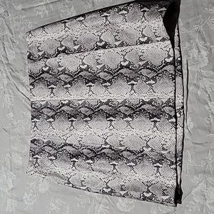 Snake print mini skirt